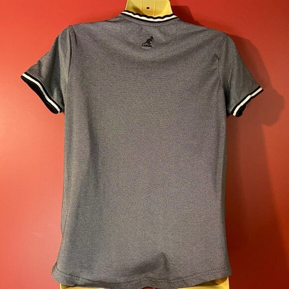 Kangol Men's Black/White Henley Shirt - Size Small - Picture 2 of 3